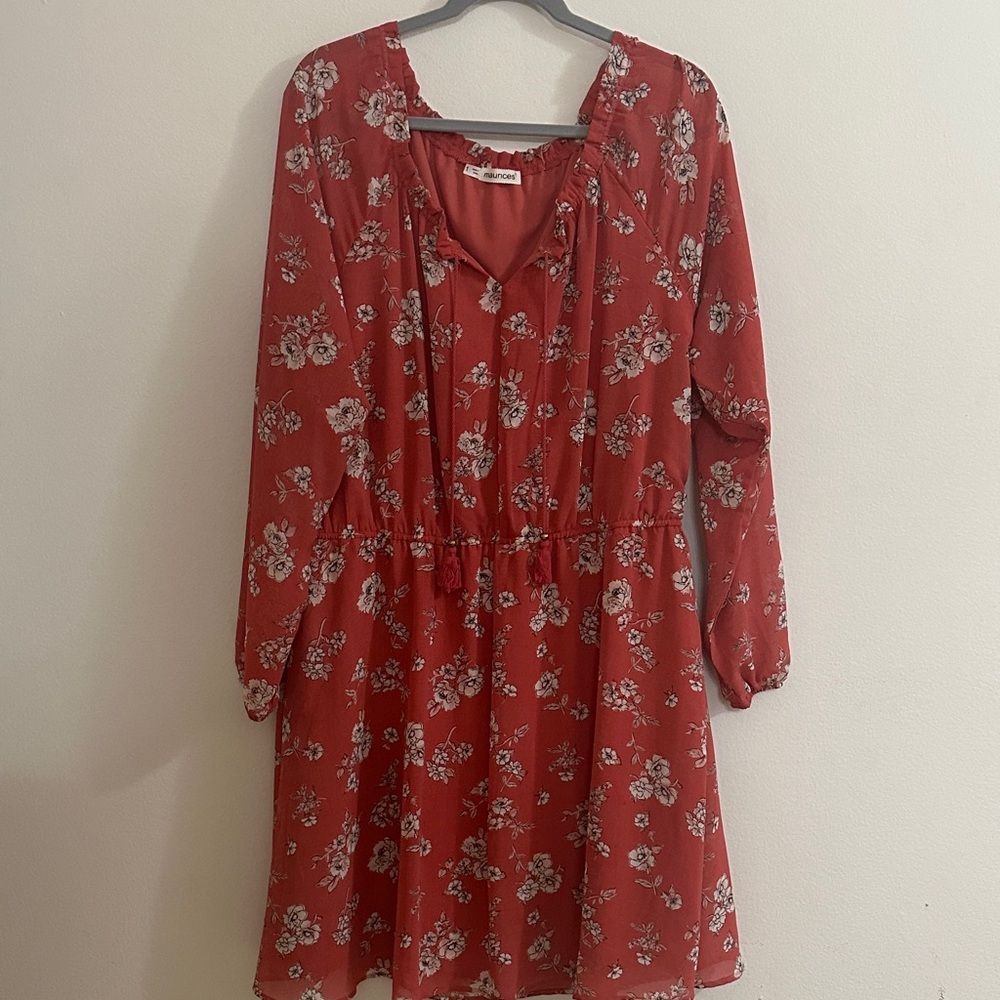 Maurices Floral Long Sleeve Dress